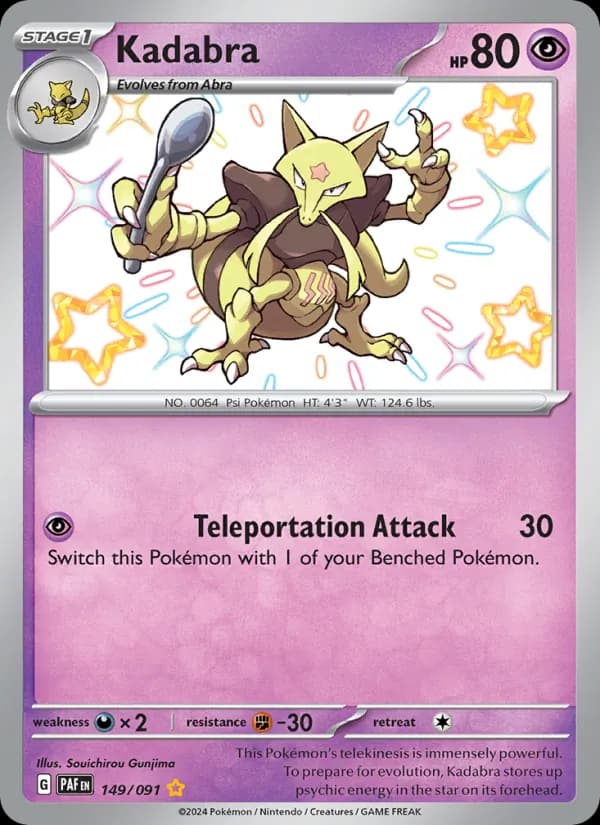 Kadabra — Paldean Fates, Shiny rare