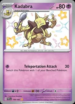 Kadabra — Paldean Fates — Shiny rare