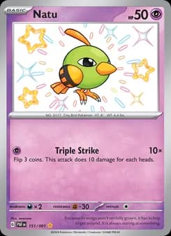 Natu — Paldean Fates — Shiny rare