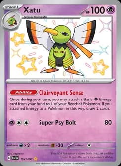 Xatu — Paldean Fates — Shiny rare