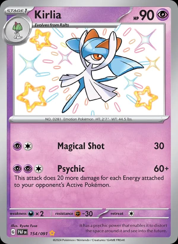 Kirlia — Paldean Fates, Shiny rare