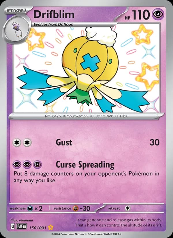 Drifblim — Paldean Fates, Shiny rare