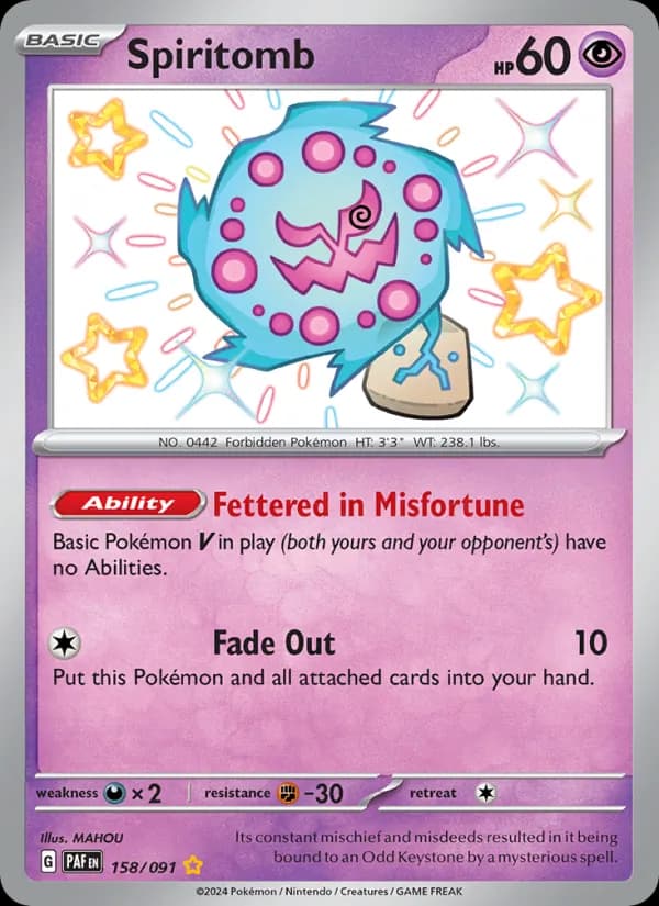Spiritomb — Paldean Fates, Shiny rare