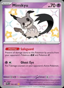 Mimikyu — Paldean Fates — Shiny rare