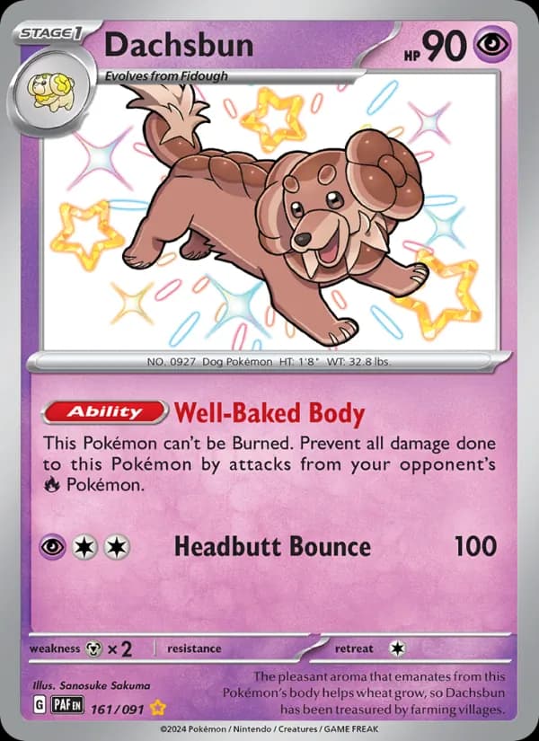 Dachsbun — Paldean Fates, Shiny rare