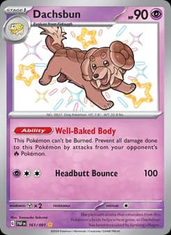 Dachsbun — Paldean Fates — Shiny rare