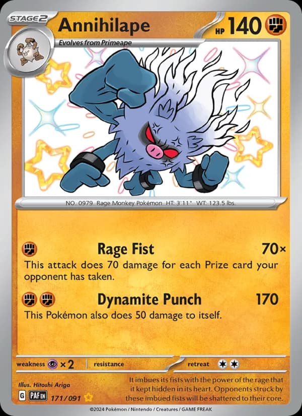 Annihilape — Paldean Fates, Shiny rare
