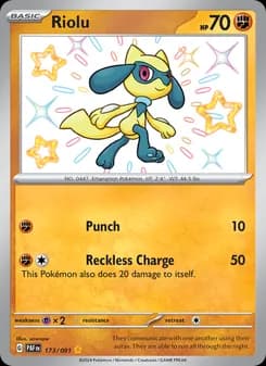 Riolu — Paldean Fates — Shiny rare