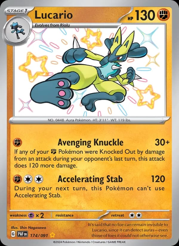 Lucario — Paldean Fates, Shiny rare