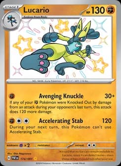 Lucario — Paldean Fates — Shiny rare