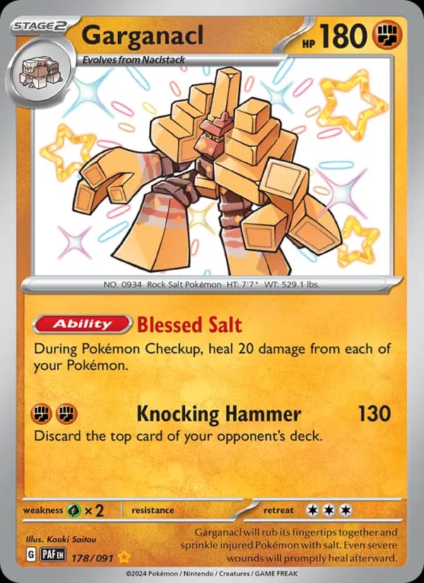 Garganacl — Paldean Fates, Shiny rare