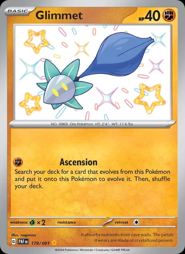 Glimmet — Paldean Fates, Shiny rare