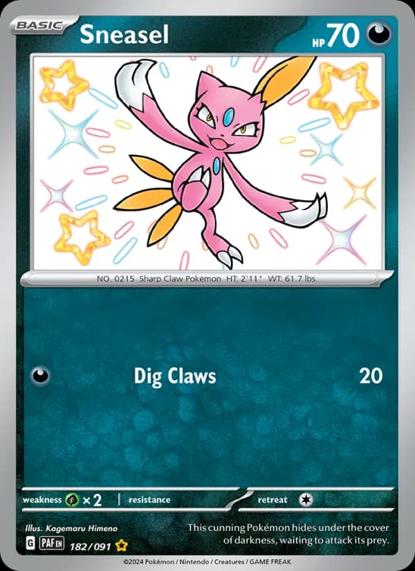 Sneasel — Paldean Fates, Shiny rare