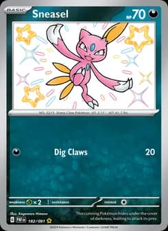 Sneasel — Paldean Fates — Shiny rare