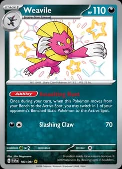 Weavile — Paldean Fates — Shiny rare