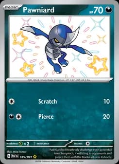 Pawniard — Paldean Fates — Shiny rare