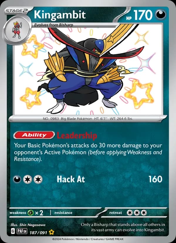 Kingambit — Paldean Fates, Shiny rare