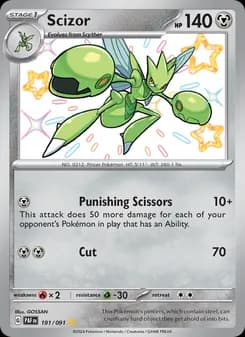 Scizor — Paldean Fates — Shiny rare