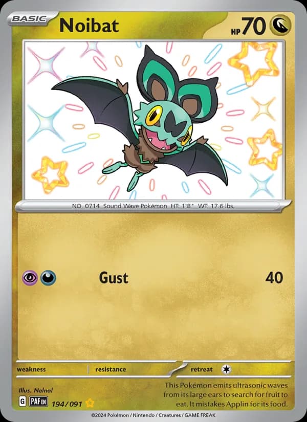 Noibat — Paldean Fates, Shiny rare