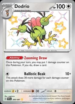 Dodrio — Paldean Fates — Shiny rare