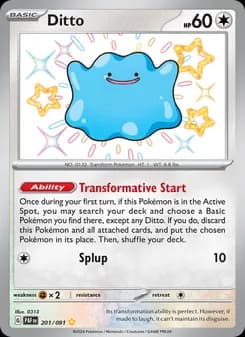 Ditto — Paldean Fates — Shiny rare