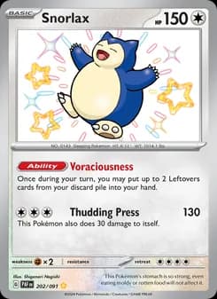 Snorlax — Paldean Fates — Shiny rare