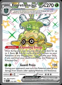 Forretress ex — Paldean Fates — Shiny Ultra Rare