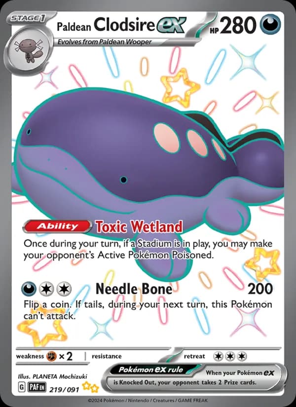 Paldean Clodsire ex — Paldean Fates, Shiny Ultra Rare