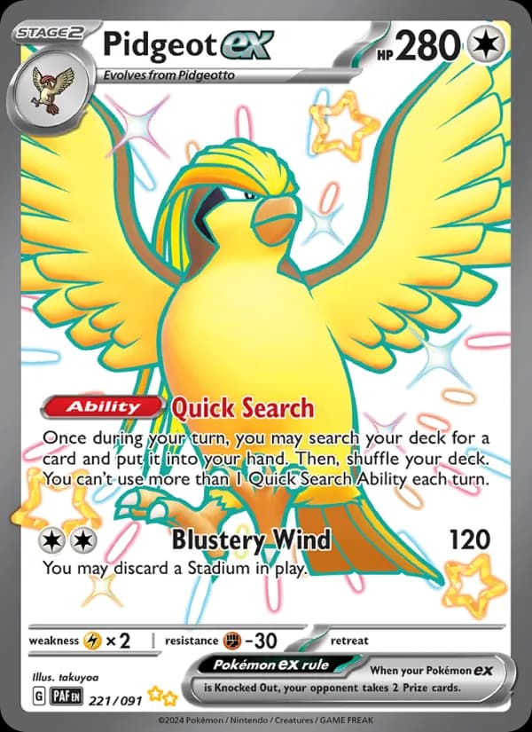 Pidgeot ex — Paldean Fates, Shiny Ultra Rare