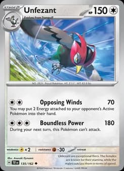 Unfezant — Temporal Forces — Uncommon