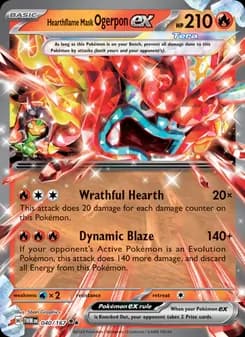 Hearthflame Mask Ogerpon ex — Twilight Masquerade — Double rare