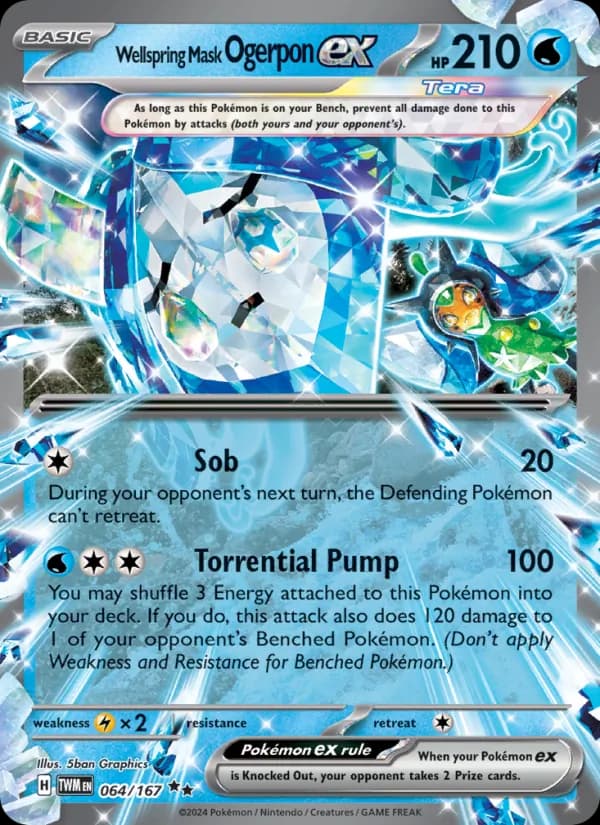 Wellspring Mask Ogerpon ex — Twilight Masquerade, Double rare