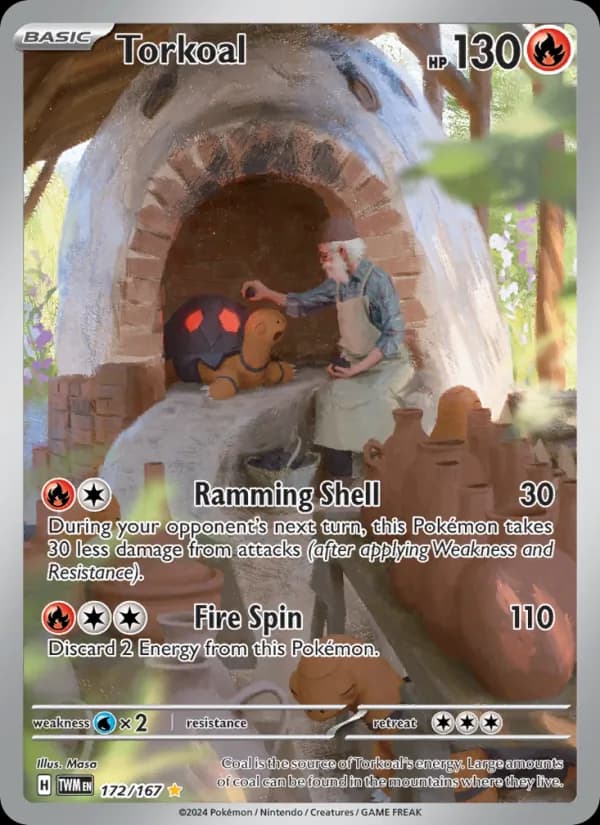 Torkoal — Twilight Masquerade, Illustration rare