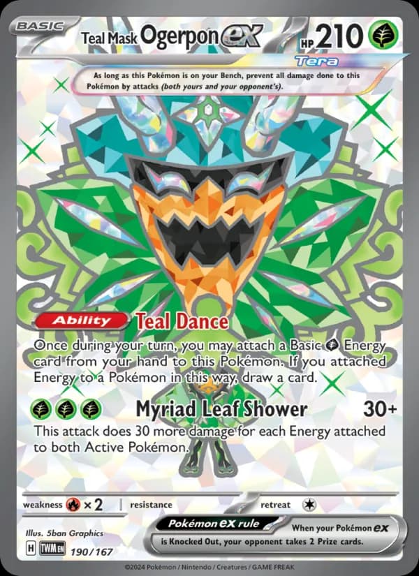 Teal Mask Ogerpon ex — Twilight Masquerade, Ultra Rare