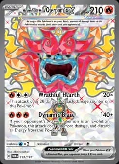 Hearthflame Mask Ogerpon ex — Twilight Masquerade — Ultra Rare