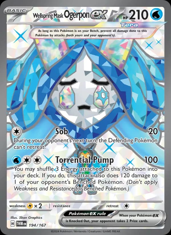 Wellspring Mask Ogerpon ex — Twilight Masquerade, Ultra Rare