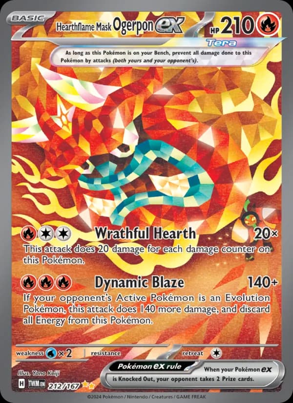 Hearthflame Mask Ogerpon ex — Twilight Masquerade, Special illustration rare