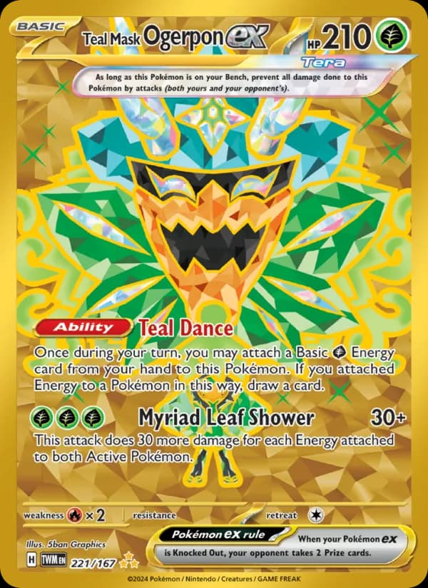 Teal Mask Ogerpon ex — Twilight Masquerade, Hyper rare