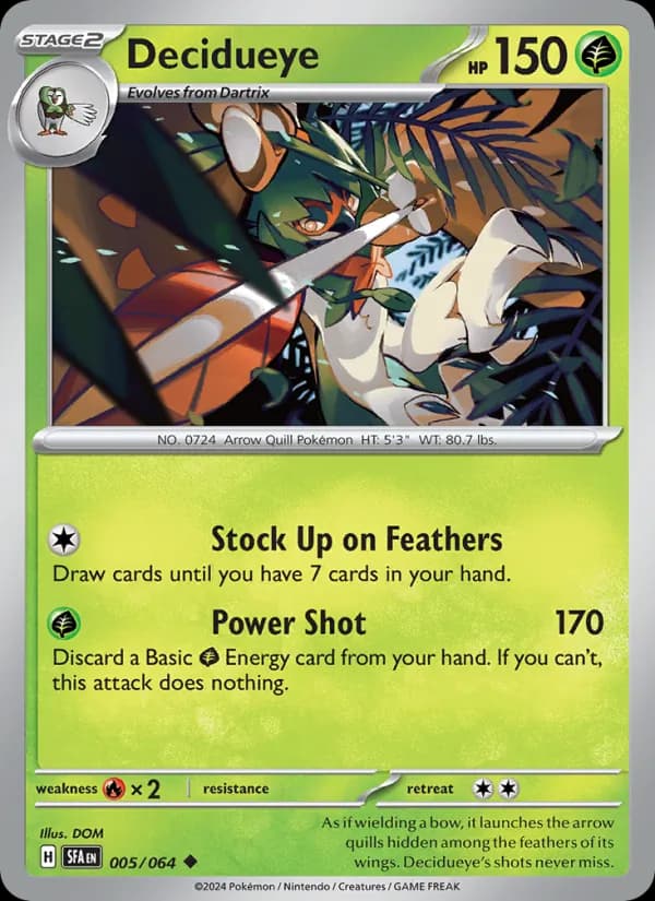 Decidueye — Shrouded Fable, Uncommon