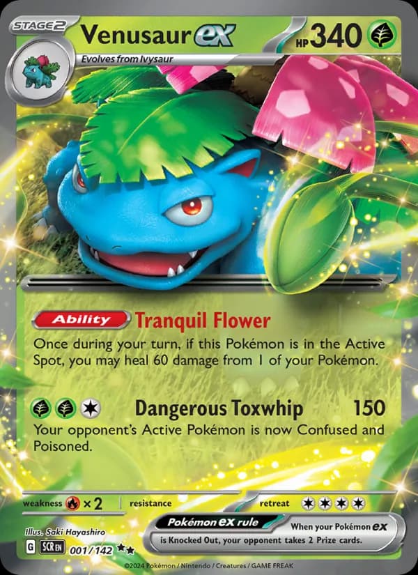 Venusaur ex — Stellar Crown, Double rare