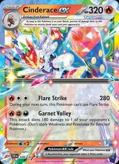 Cinderace ex — Stellar Crown — Double rare