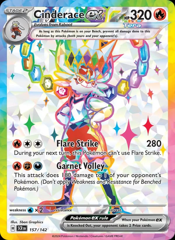Cinderace ex — Stellar Crown, Ultra Rare