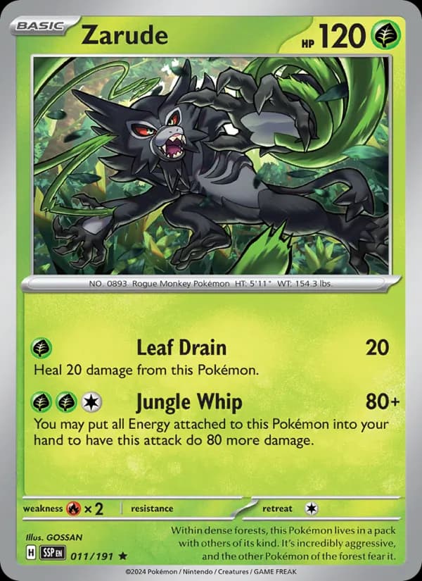 Zarude — Surging Sparks, Rare