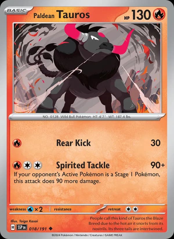 Paldean Tauros — Surging Sparks, Uncommon