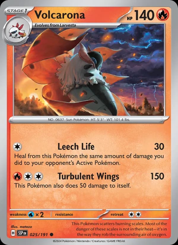 Volcarona — Surging Sparks, Common