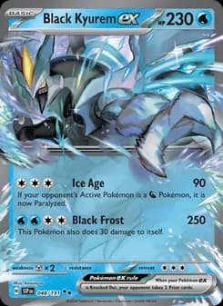 Black Kyurem ex — Surging Sparks — Double rare