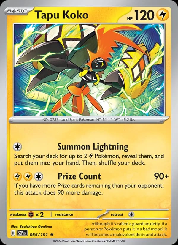 Tapu Koko — Surging Sparks, Rare