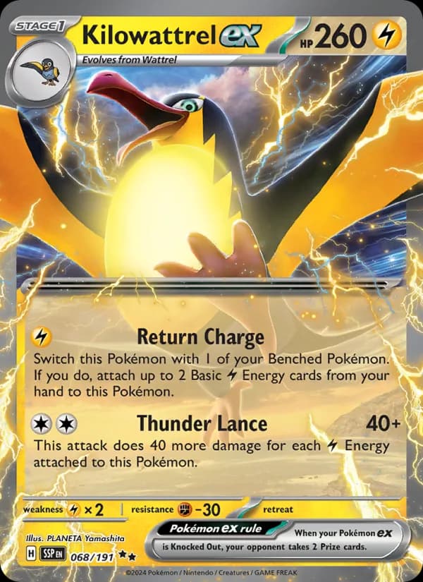 Kilowattrel ex — Surging Sparks, Double rare
