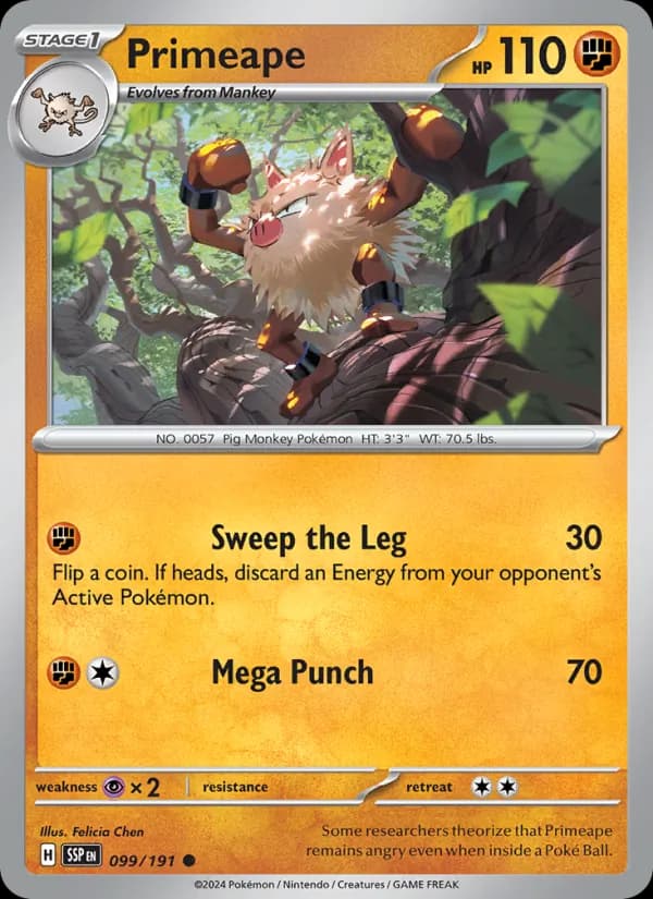Primeape — Surging Sparks, Common