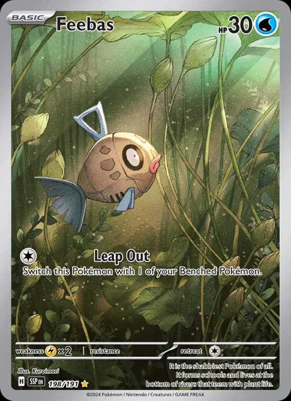 Feebas — Surging Sparks, Illustration rare
